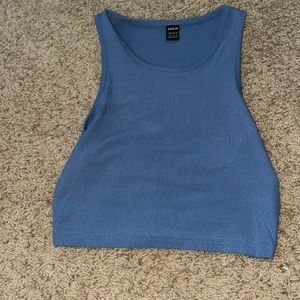 Blue cropped tank